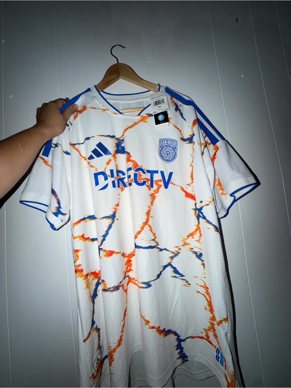 Men Adidas Authentic San Diego Jersey Size 2XL